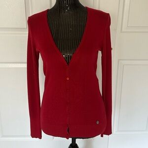 United Colors of Benetton Dark Red Cardigan Size L